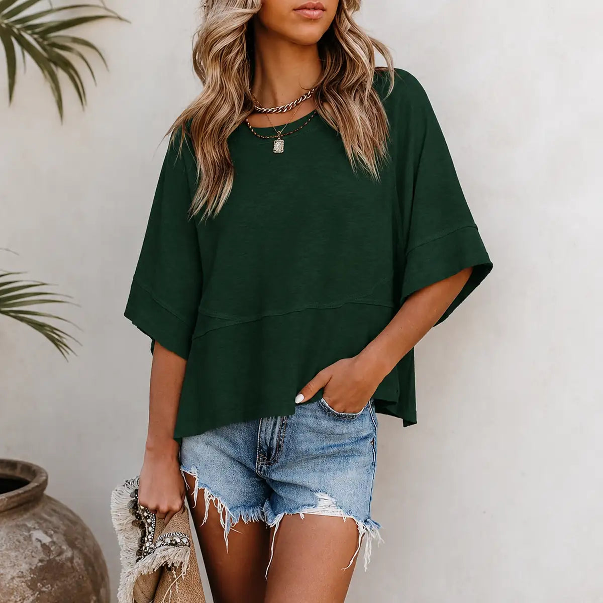 Blusa holgada con mangas anchas. PAGA 1 Y LLEVA 2 c39