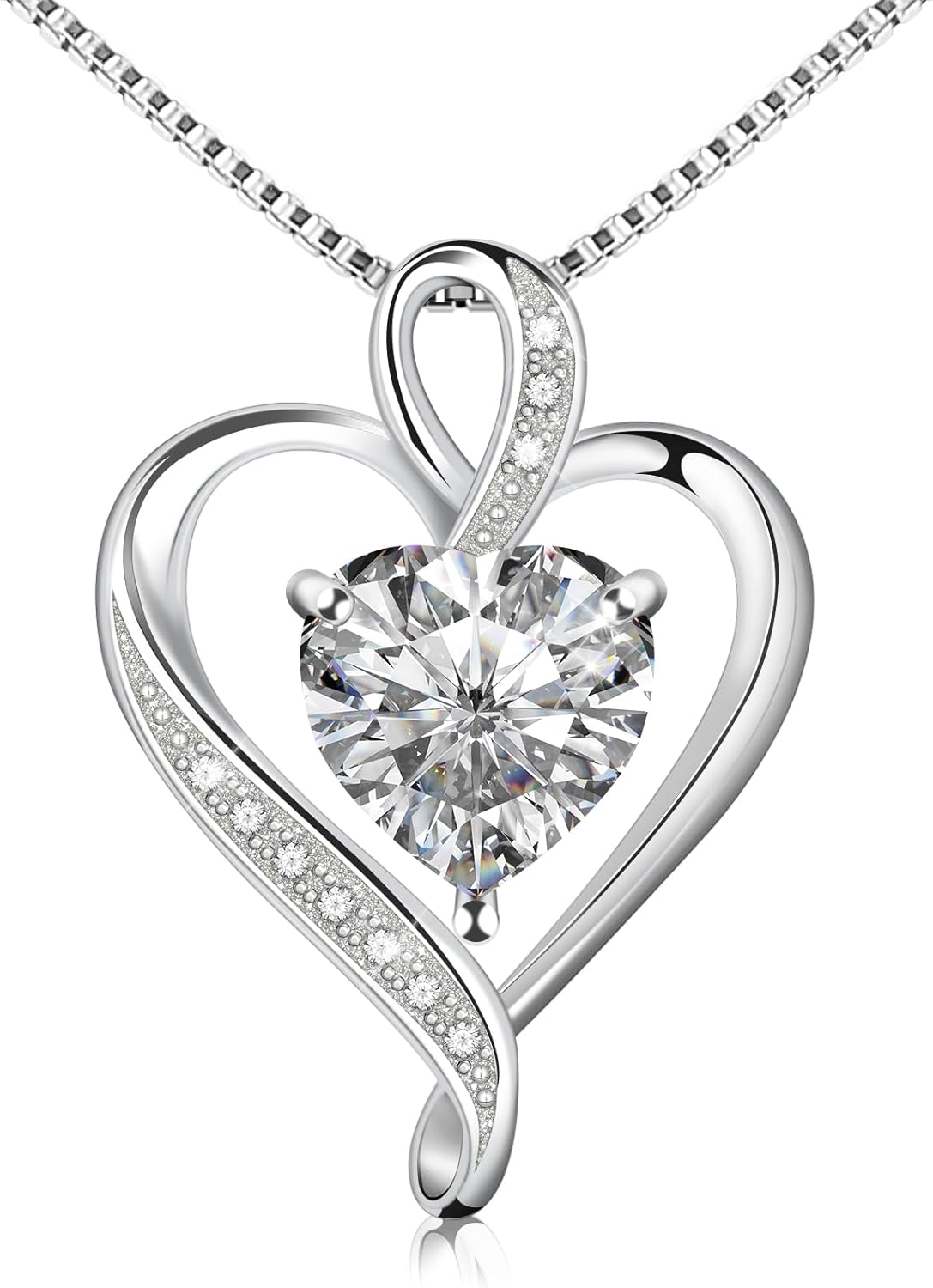 Collar Corazón de Plata Brillante