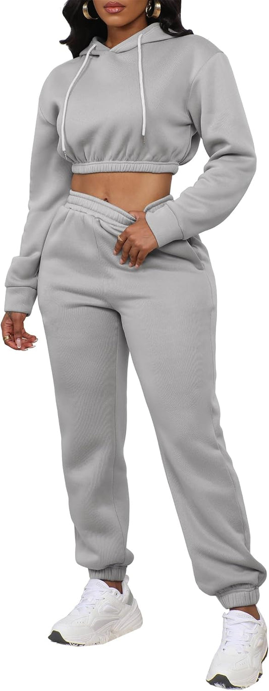 Conjunto hoodie corto + Joggers. PAGA 1 Y LLEVA 2- FP-NEW