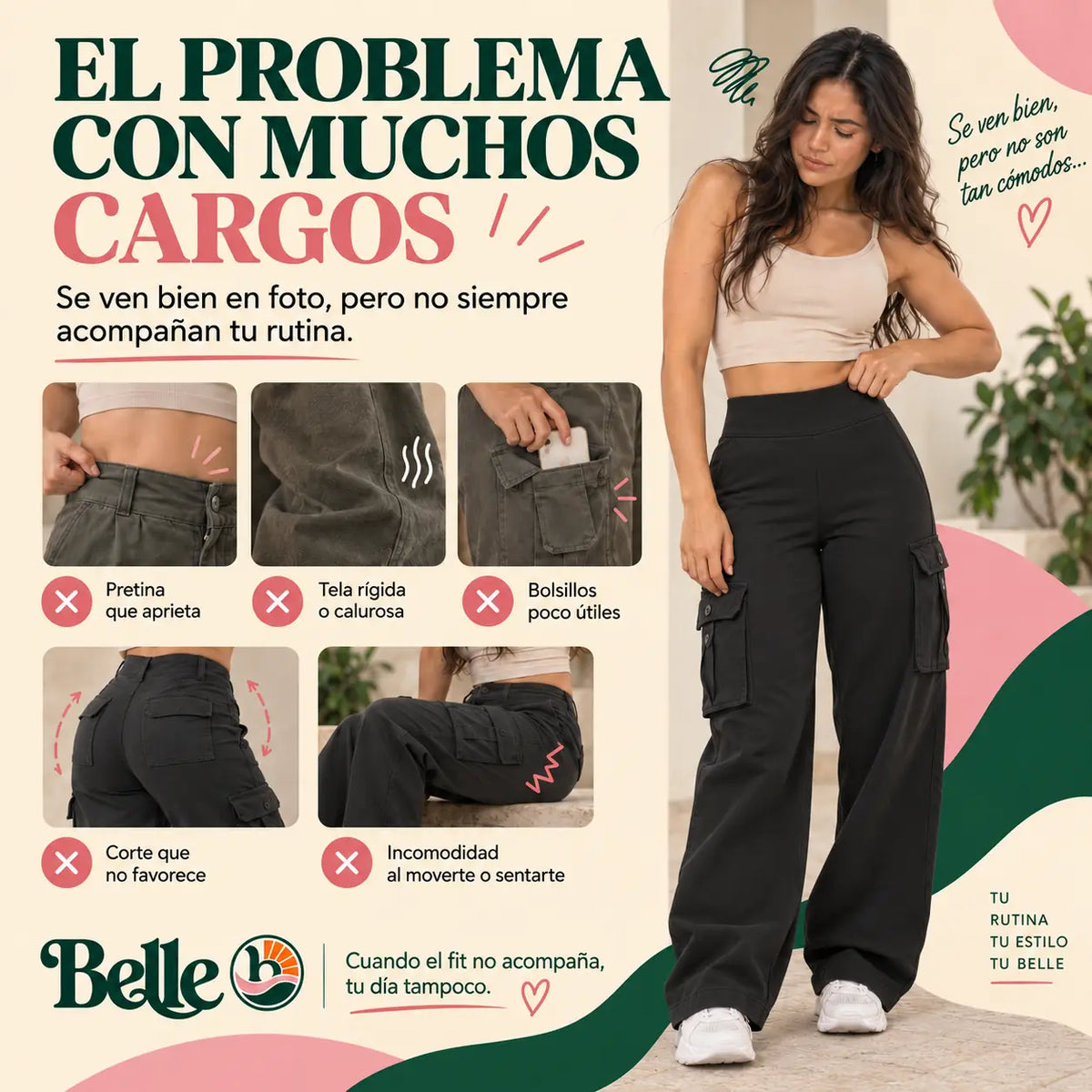 PANTALON CARGO: Levanta Cola