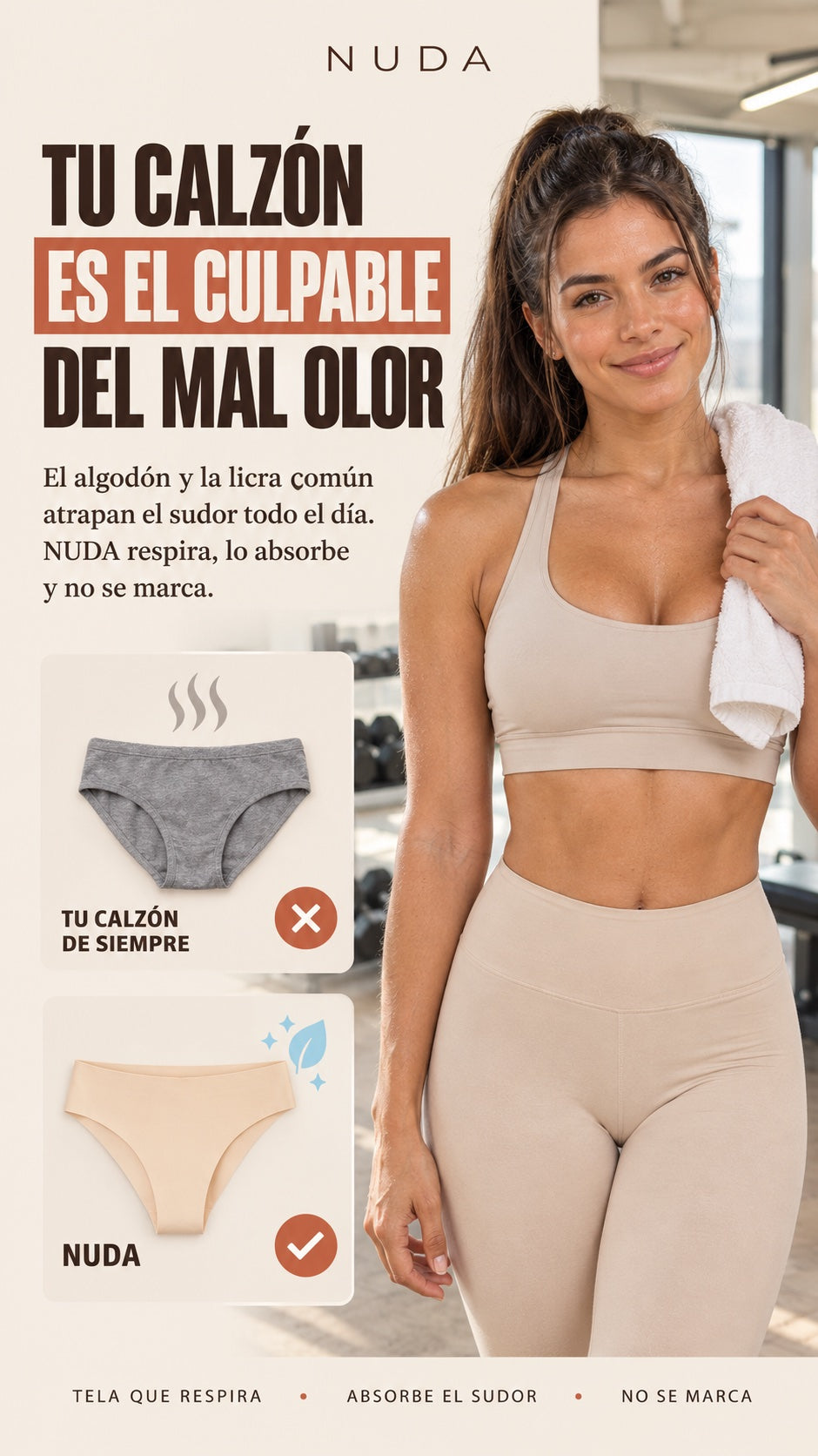 Tanga invisible NUDA: tu calzón es el culpable del mal olor