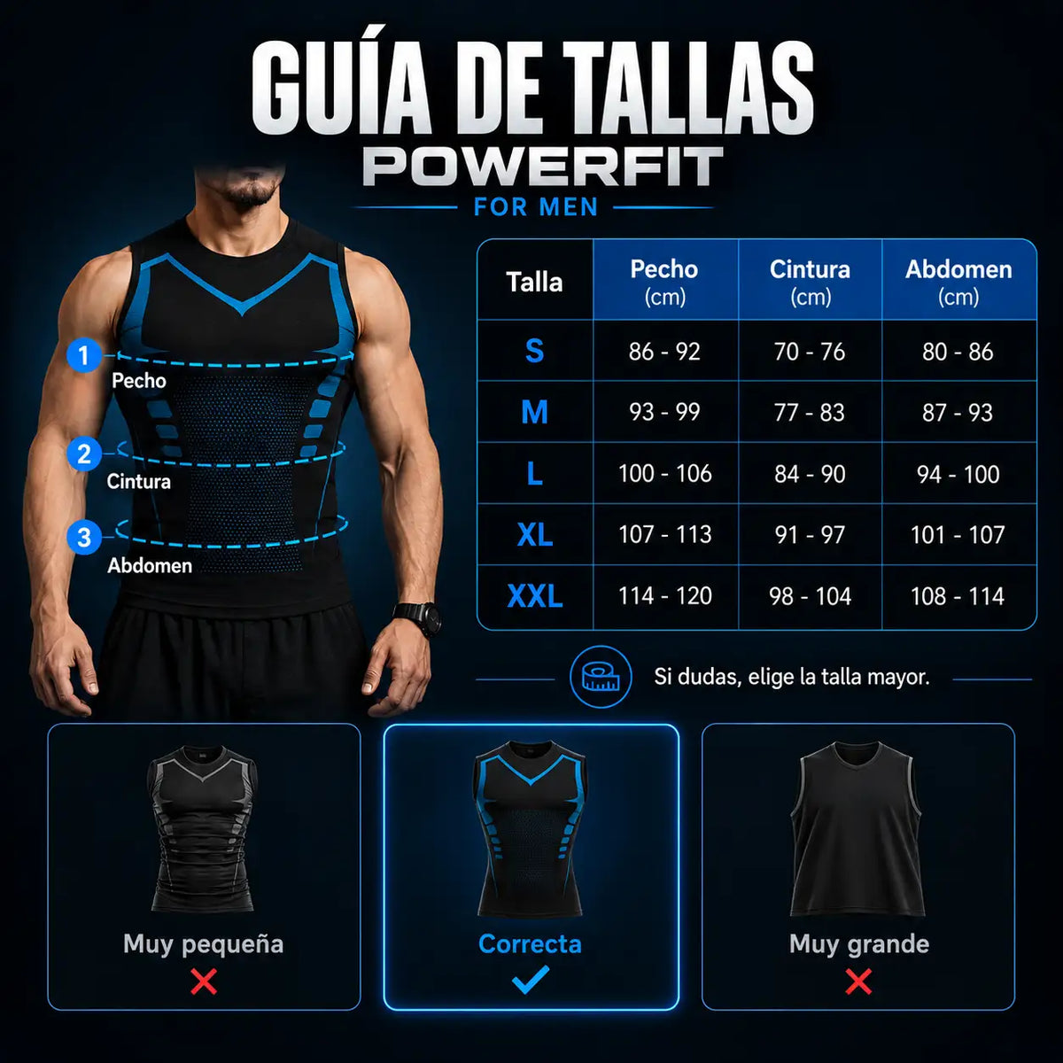 POWERFIT: Camisilla de compresion ionica pp